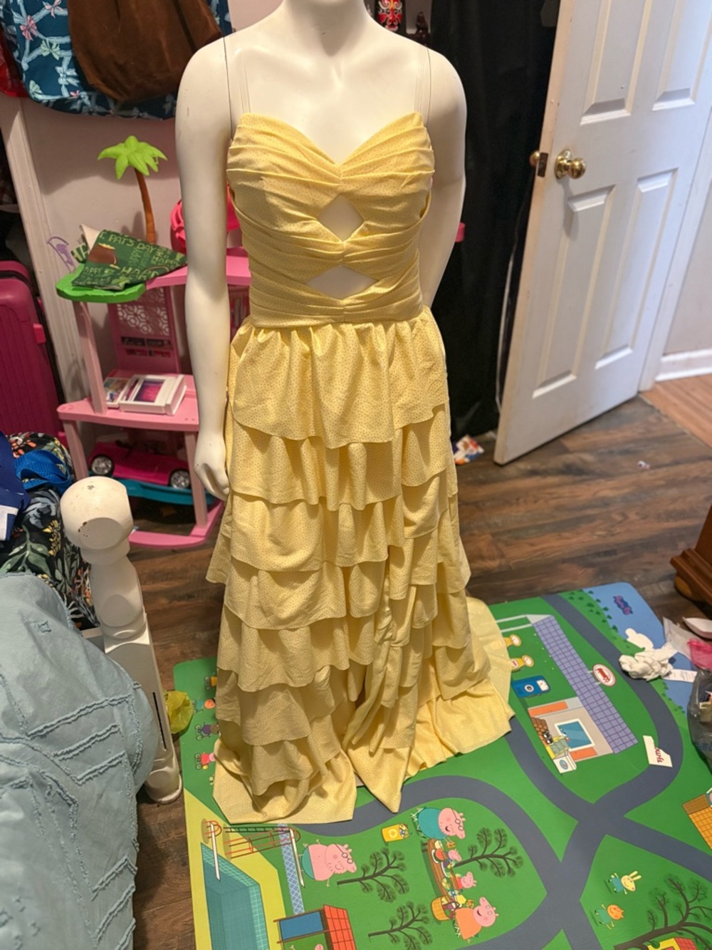 Sunshine Yellow Ruffled Maxi Dress